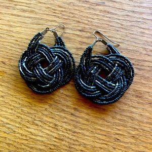 Beaded braided party earrings